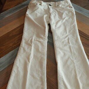 Arizona Women’s Corduroy Jeans Size 7 Cream Straight/Flare Leg Casual Pants